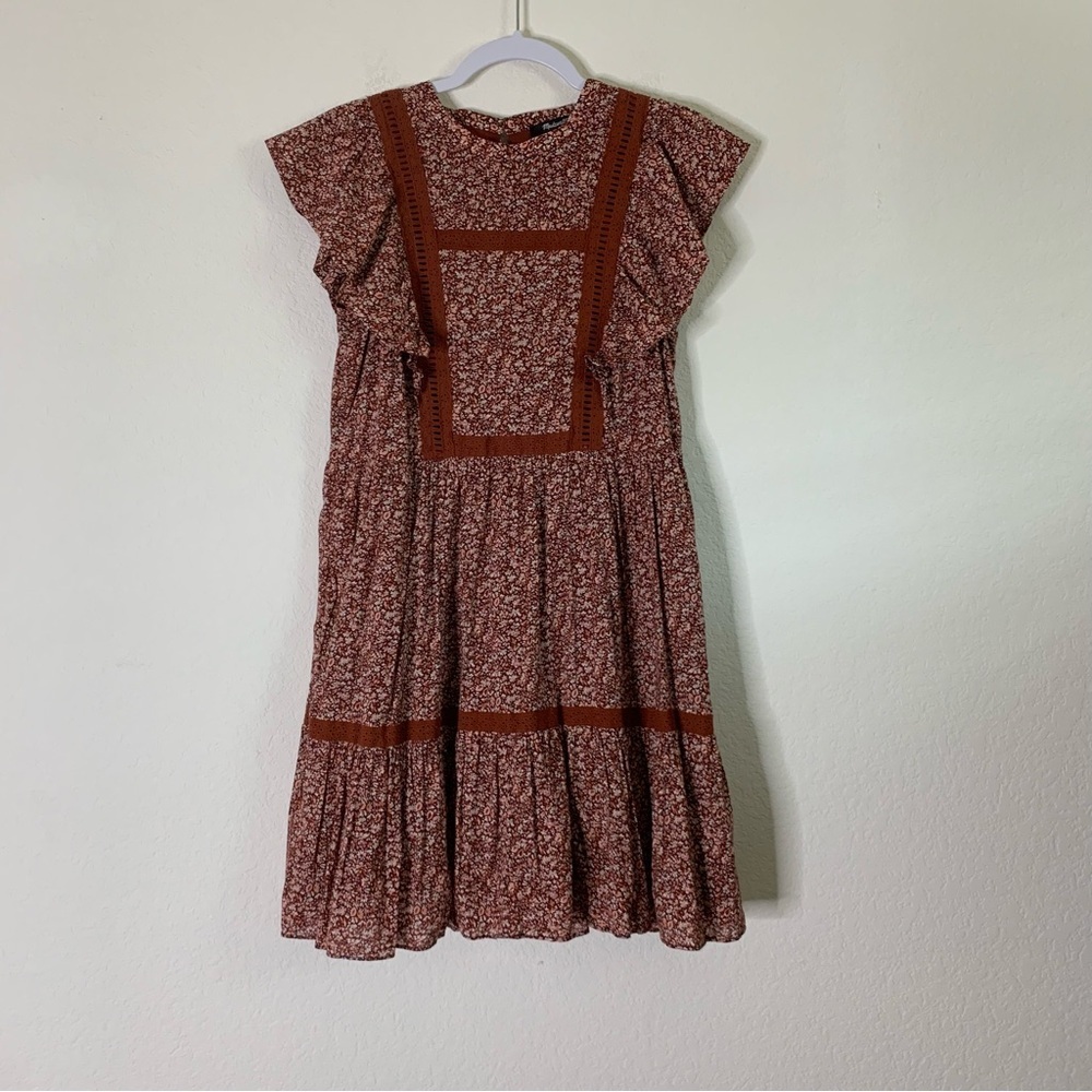 Madewell Madewell Flutter-Sleeve Mini Dress in Cottage Garden XXS - Picture 2 of 10